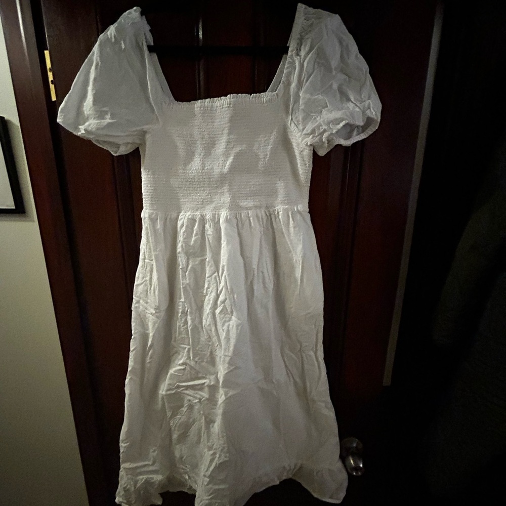 JCrew white dress perfect for weddings